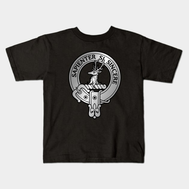 Clan Davidson Crest & Tartan Kids T-Shirt by Taylor'd Designs